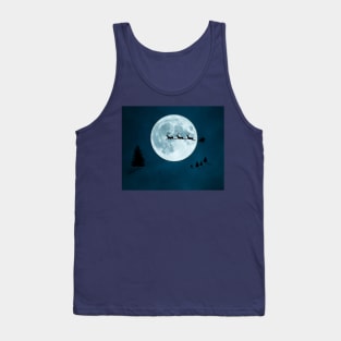 Santas Sleigh in the Moon Tank Top